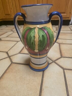 Signed Ceramic Vase — Rubino Art Village Marking
